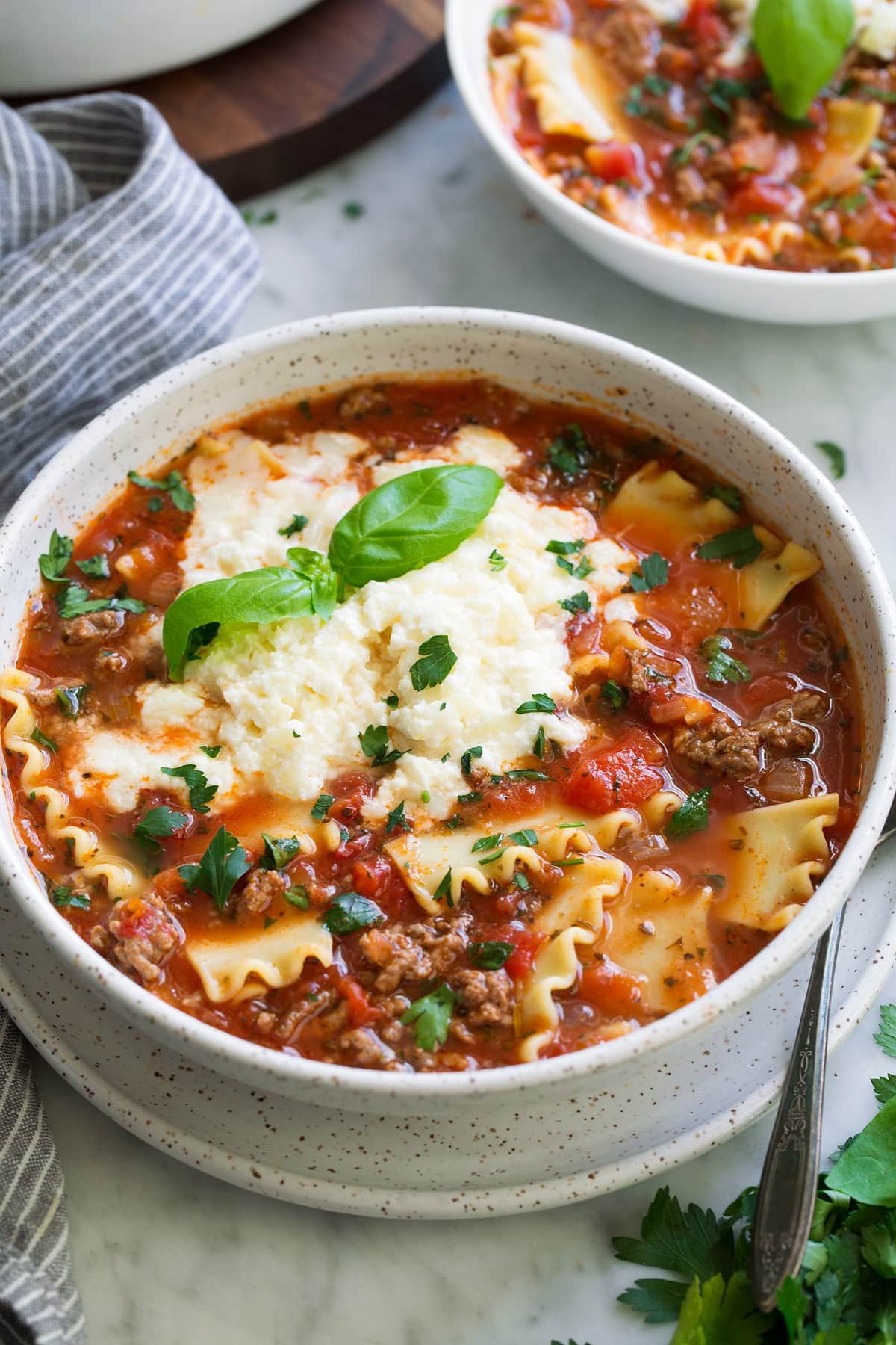 طريقة عمل شوربة اللازانيا